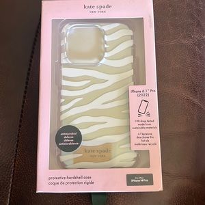 Kate Spade Protective Hardshell Case for iPhone 14 Pro - White Zebra